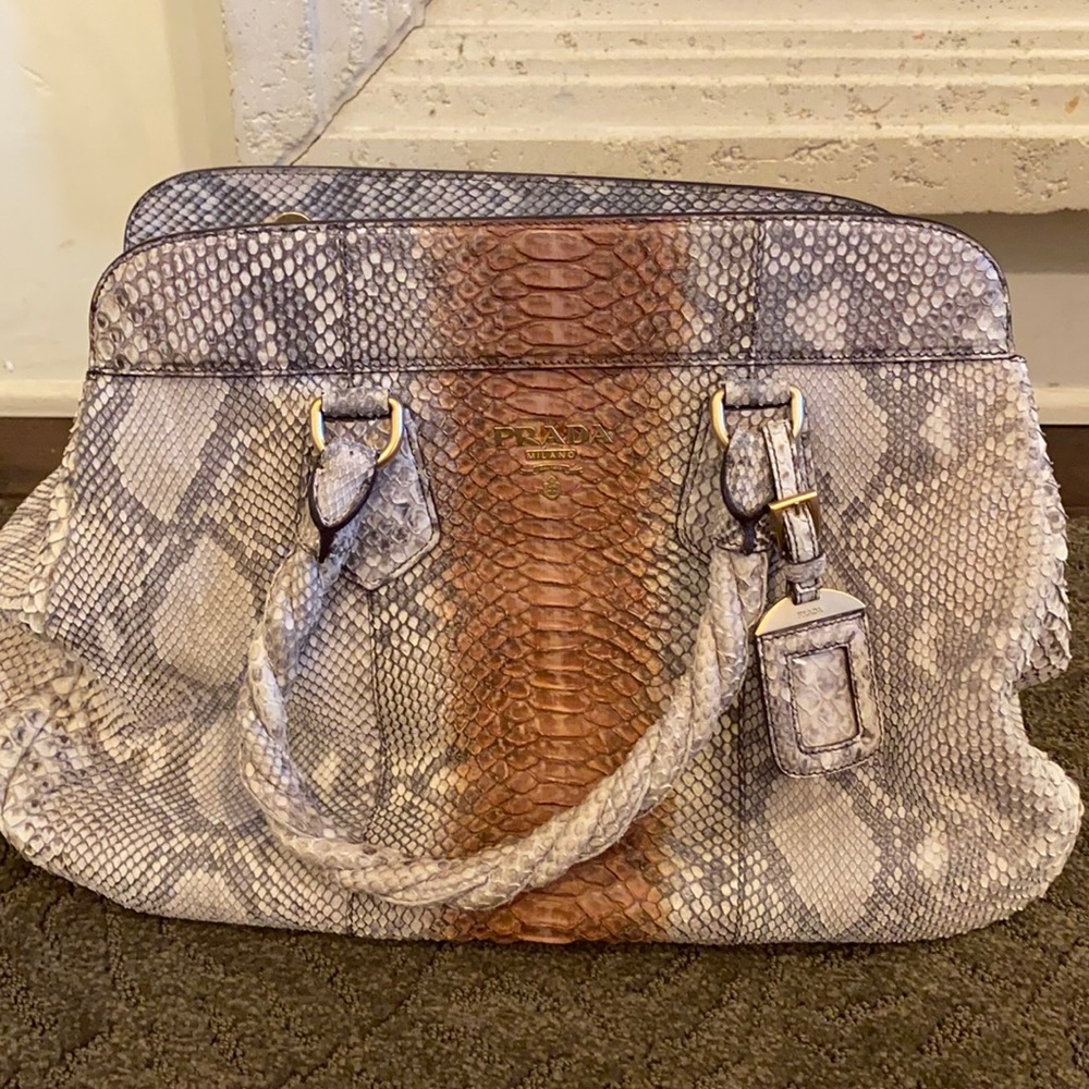 Authentic Rare Prada Python tote bag